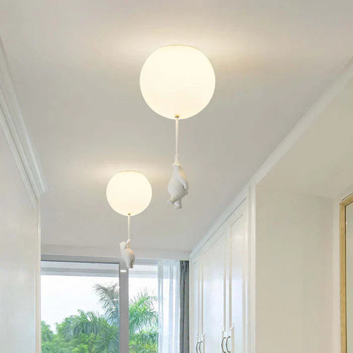 LUMIBEAR Whimsical Bear Balloon LED Pendant