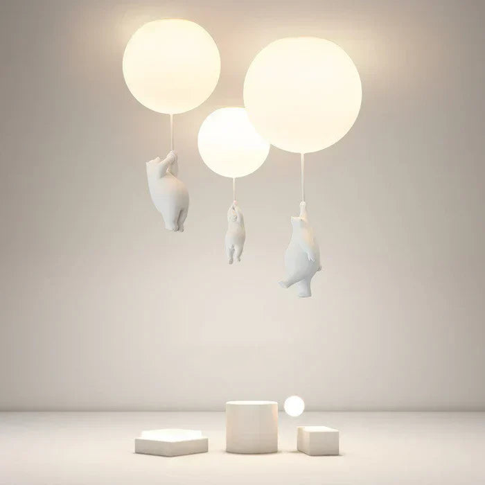 LUMIBEAR Whimsical Bear Balloon LED Pendant