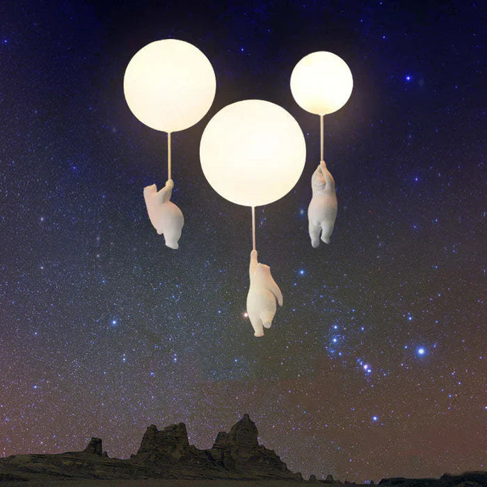 LUMIBEAR Whimsical Bear Balloon LED Pendant