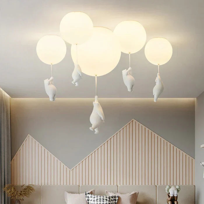 LUMIBEAR Whimsical Bear Balloon LED Pendant