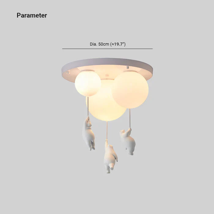 LUMIBEAR Whimsical Bear Balloon LED Pendant