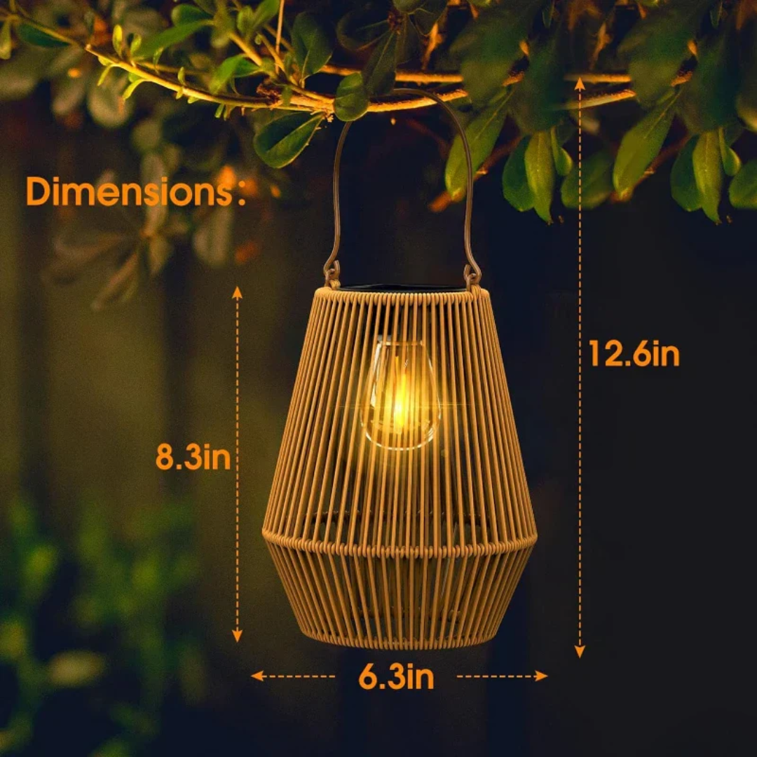 Handcrafted Solar Garden Lantern for Outdoors