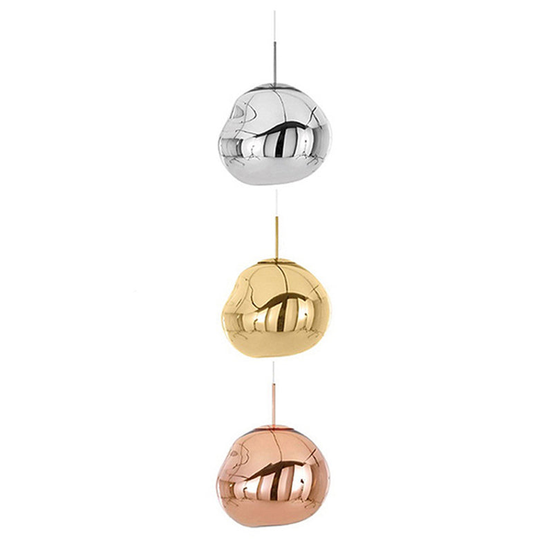 Modern Sculpted Glass Pendant Light – Handblown Look with Minimalist Finish