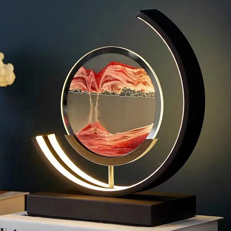 Abyss 3D Sand Bowl Lamp – Stylish Relaxation