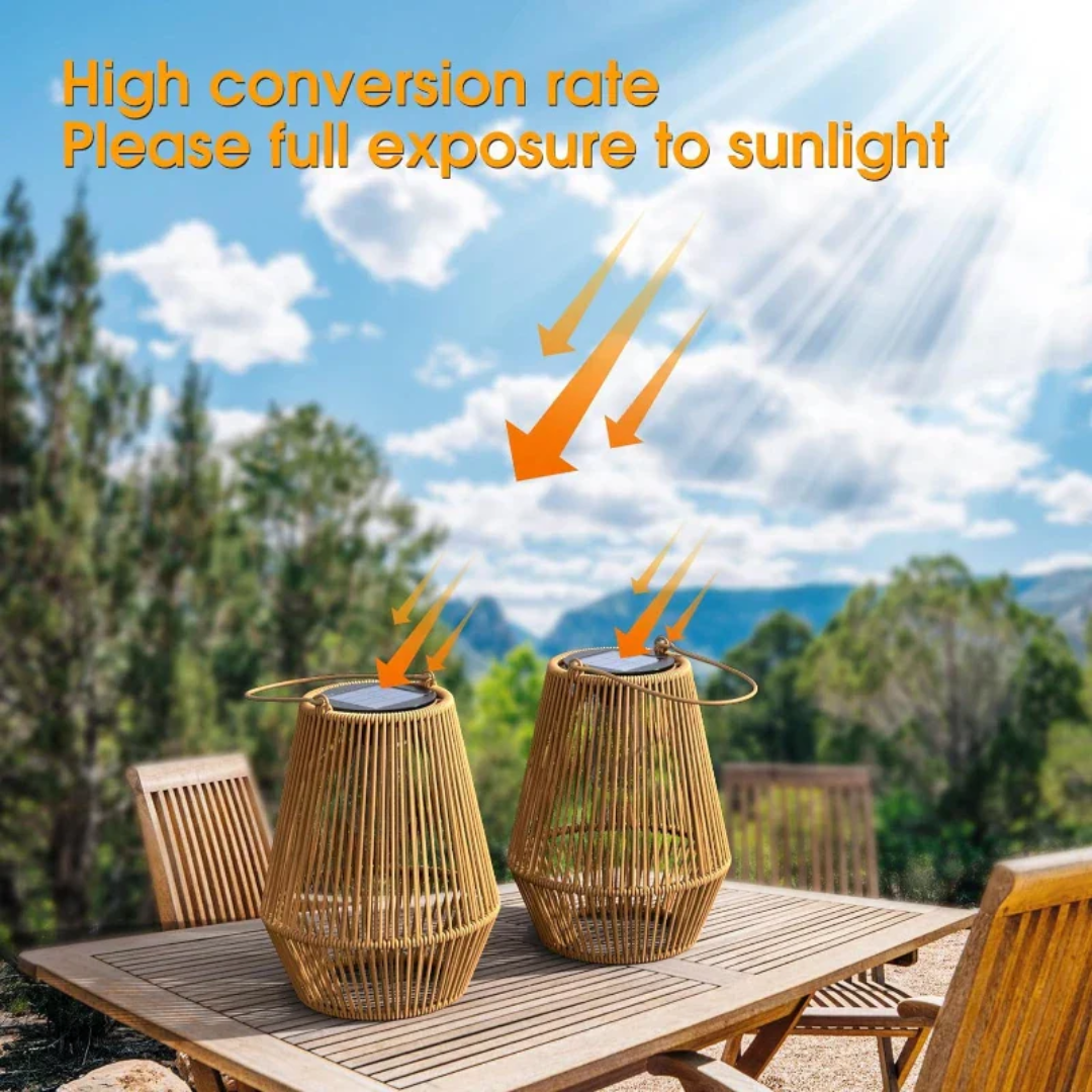 Handcrafted Solar Garden Lantern for Outdoors