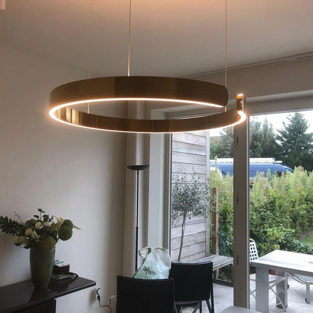 Contemporary Circular LED Pendant Light – Minimalist Ceiling Fixture