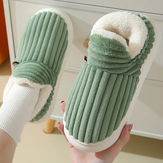 Cozy Flannel Fleece Slippers for Warmth
